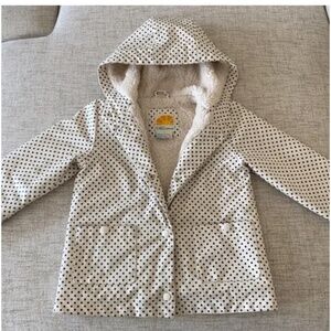 🪞 CC California dotted fleece lined rain coat kids jacket size 4t
